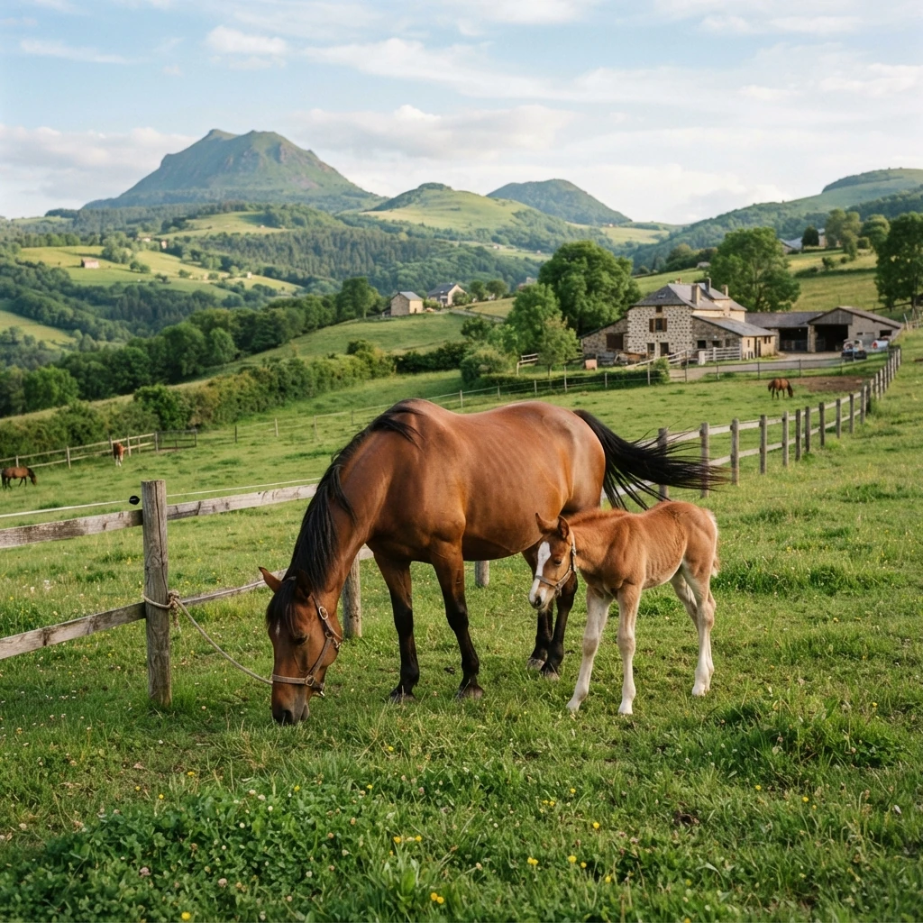 Élevage de chevaux au Les poneys du Farnier, Brives-Charensac